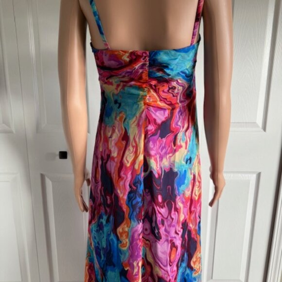 Laundry by Shelli Segal Long Flowy Colorful Dress Size 2 - Picture 7 of 8